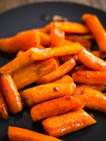 Brown Sugar carrots on a plate