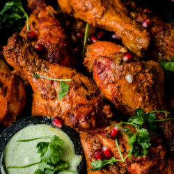 Tandoori Chicken Legs on a plate