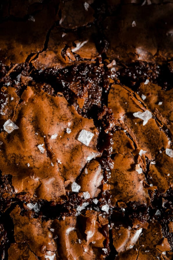 Brownies with a sprinkling of salt