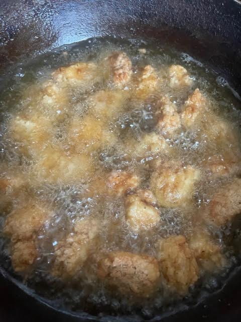 Chicken Frying in wok
