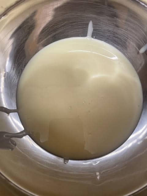 Condensed milk in bowl