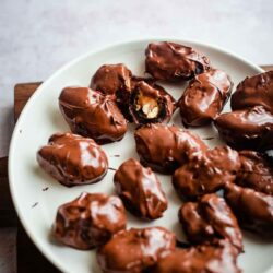 Snickers Dates in a plate