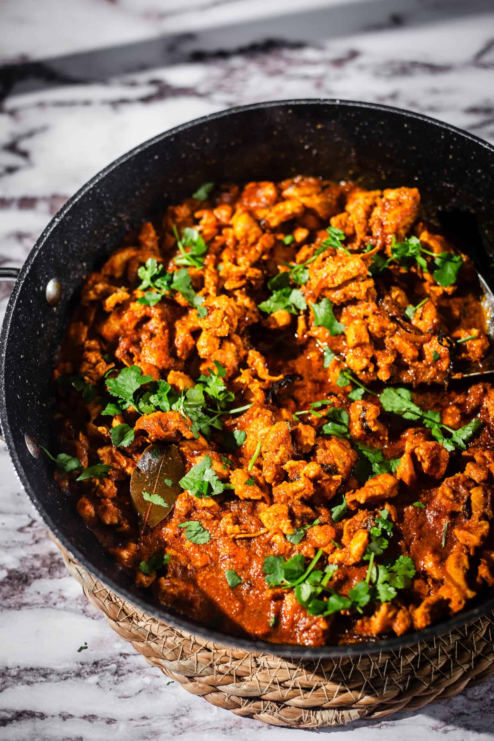 Easy Boneless Chicken Curry Cooked Chicken Curry in wok