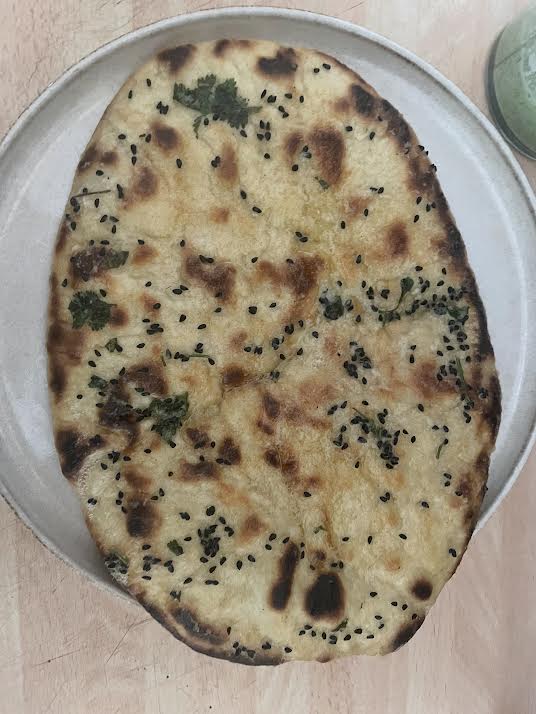 Naan on a plate