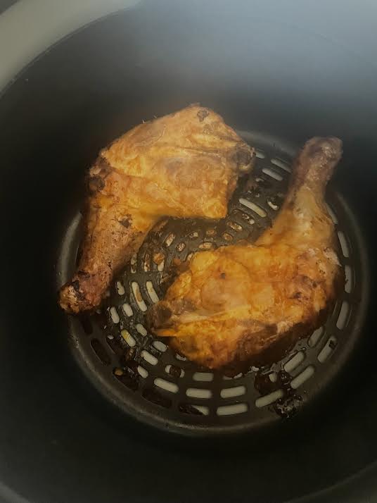 flipped chicken in air fryer