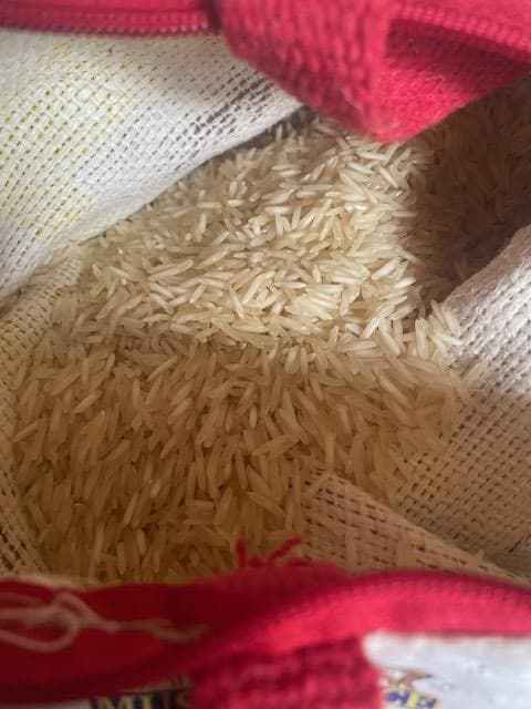 Mustafa basmati Rice grains in bag