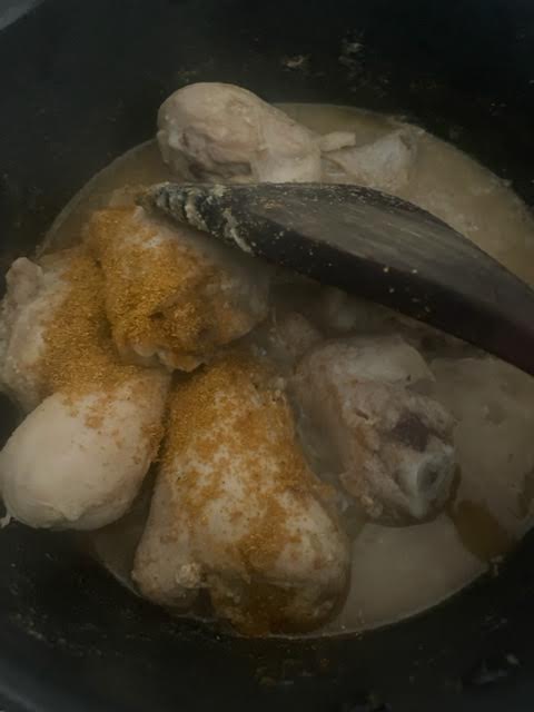 Chicken with Garam Masala sprinkled over