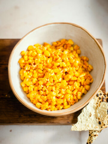 Corn Chaat in a bowl