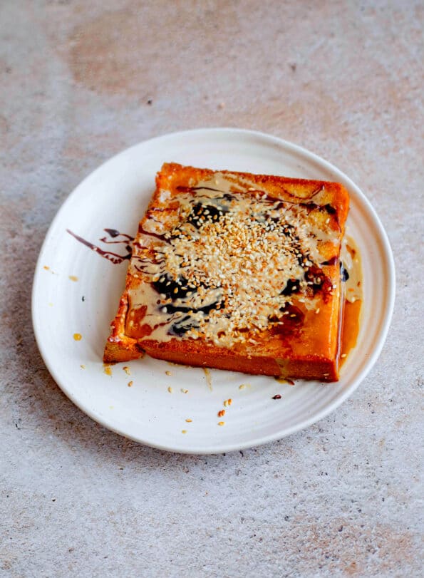 Honey Butter Toast with Tahini, Sesame Seeds and Molasses