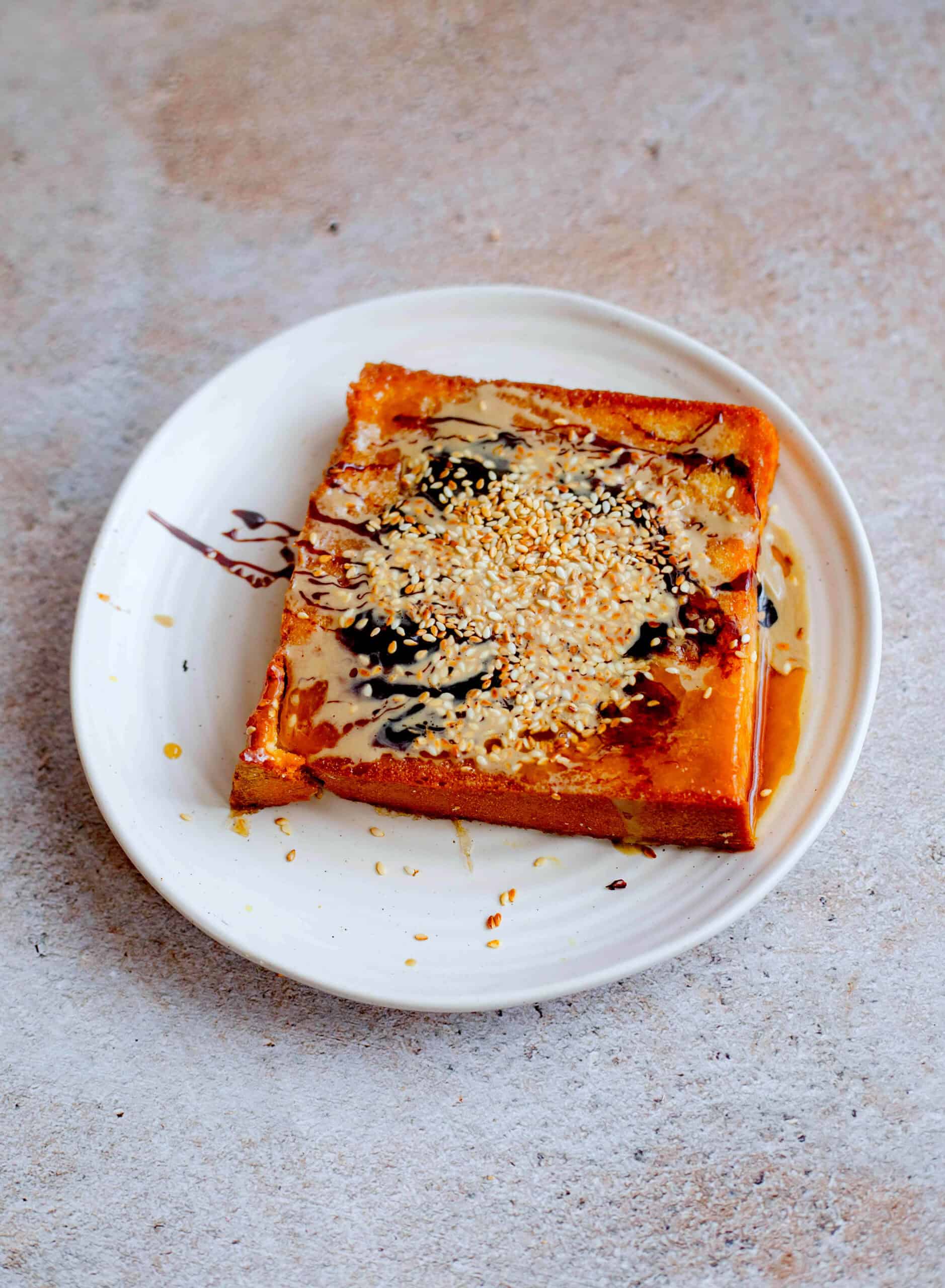Honey Butter Toast Recipe (Japanese) Honey Butter Toast with Tahini, Sesame Seeds and Molasses