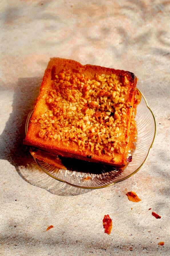 Honey Butter toast with baklava topping