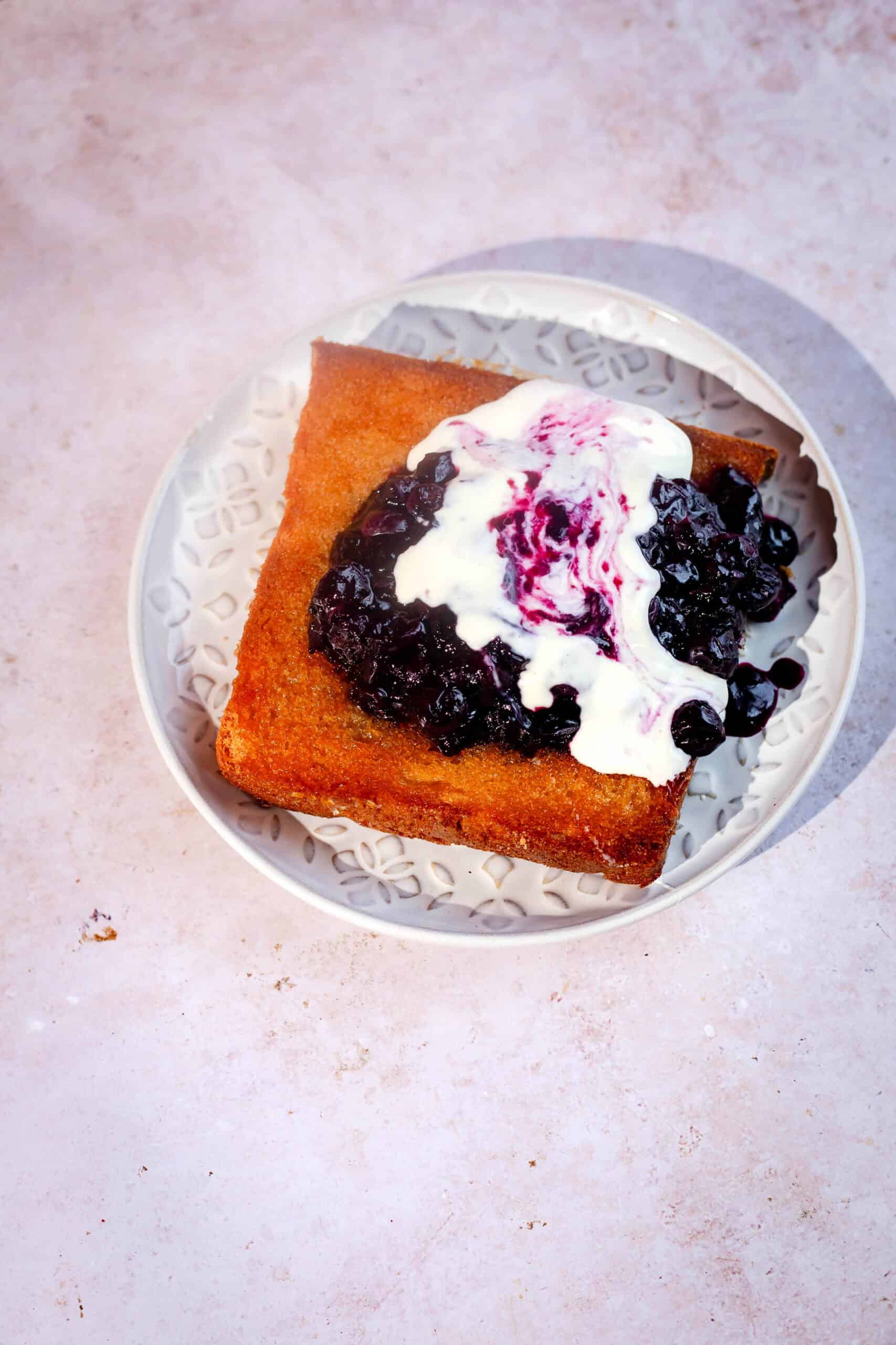 Honey Butter Toast Recipe (Japanese) Honey Butter Toast with Coulis and Cream