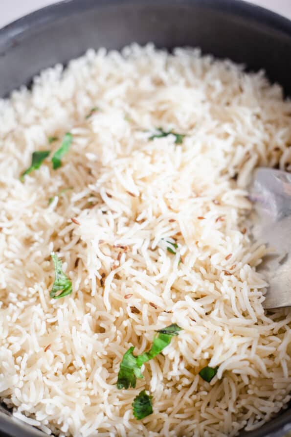 Cooked Rice in pot