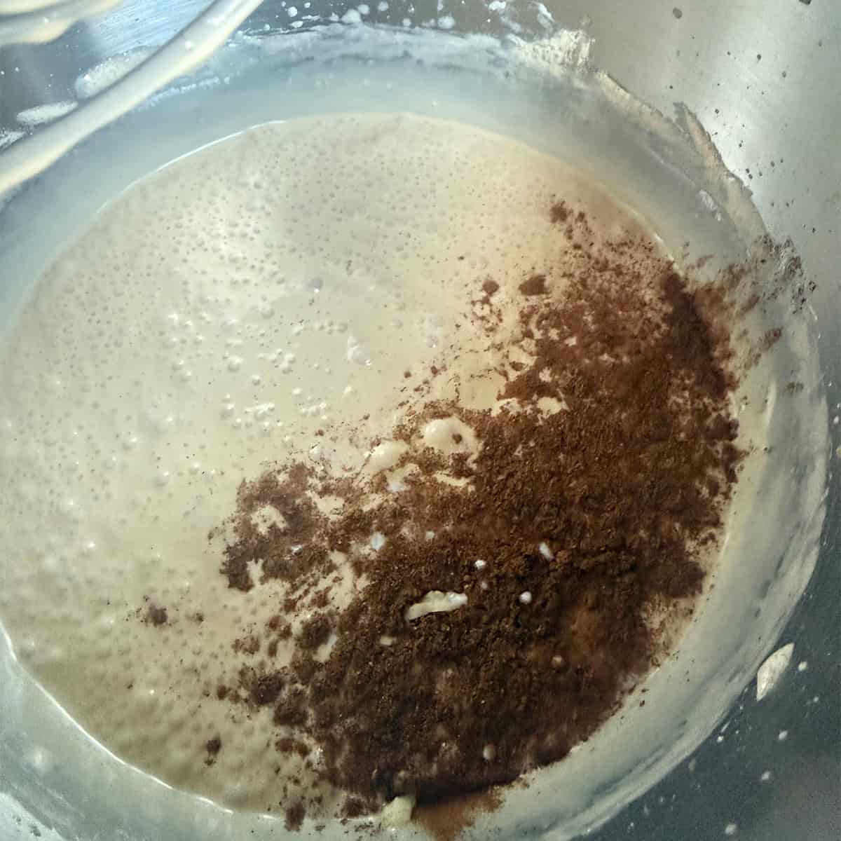 Cinnamon added to cake batter