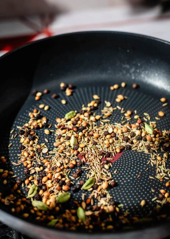 Baharat Spices in pan