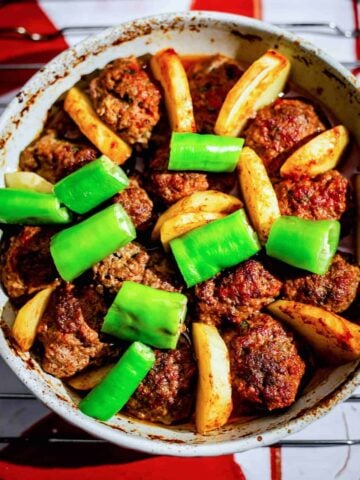 Izmir Kofte in dish