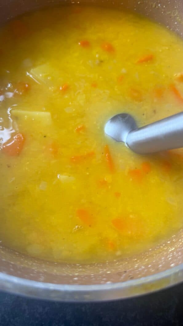 Shorbat Adas - Arabic (Middle Eastern) Lentil Soup Blender in pot