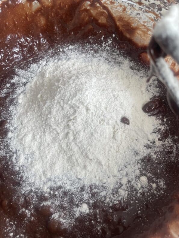 Flour added to batter