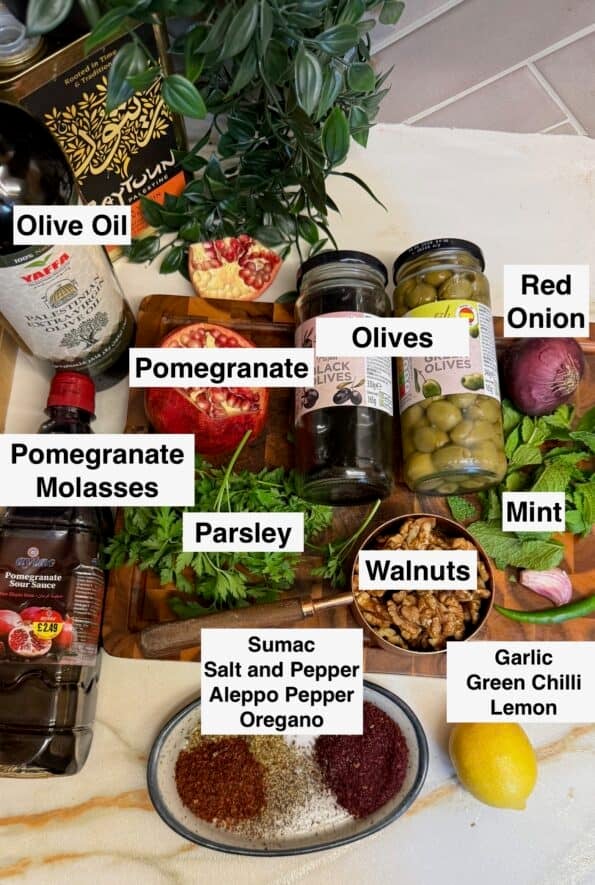 Ingredients on table