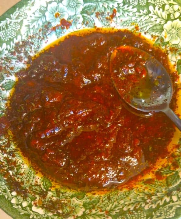 Dressing in bowl