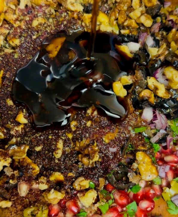 Molasses added to bowl