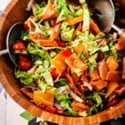 Fattoush Salad in a bowl