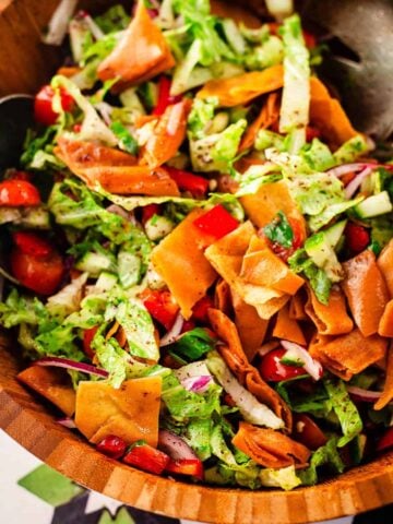 Fattoush Salad in a bowl