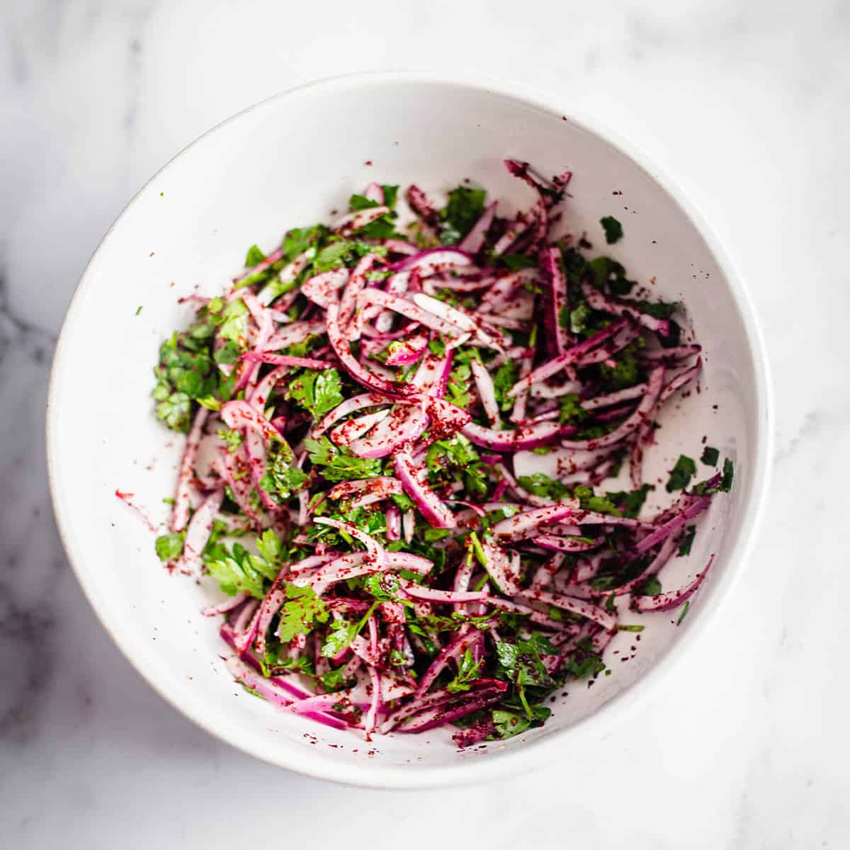 Sumac Onions in a bowl