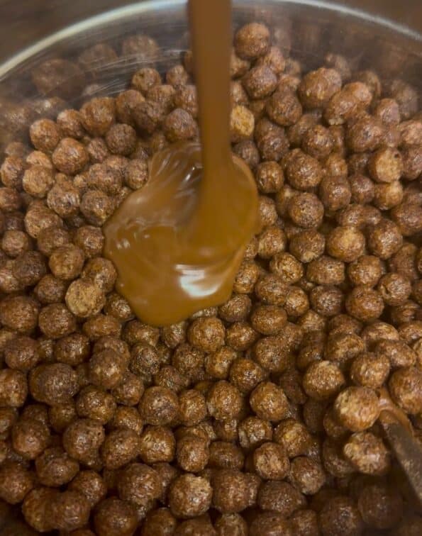 Choco Balls with Chocolate spread in bowl