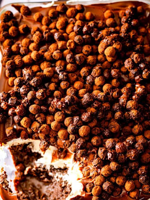 Lazy cat cake in dish