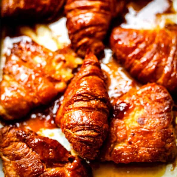 Honey Butter croissants in tray 
