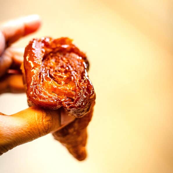 Croissant in hand
