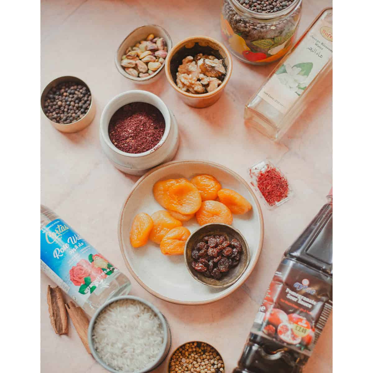 How to Stock a Persian Pantry: A Beginner's Guide to Iranian Cuisine Persian pantry ingredients on a table