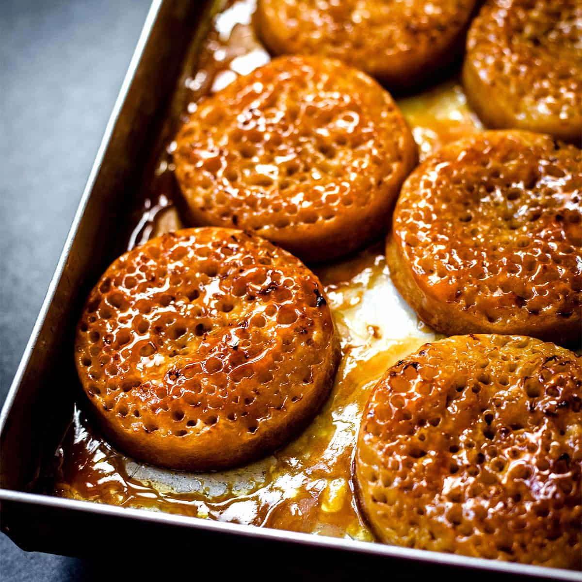 Honeh Butter Crumpets in a tin