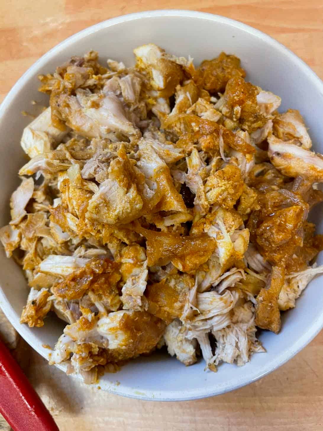 Authentic slow cooked Chicken Haleem Chopped Chicken in bowl