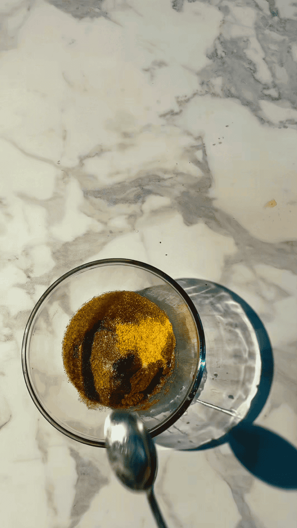 Yemeni Mandi with Lamb Shanks Marinade ingredients in bowl