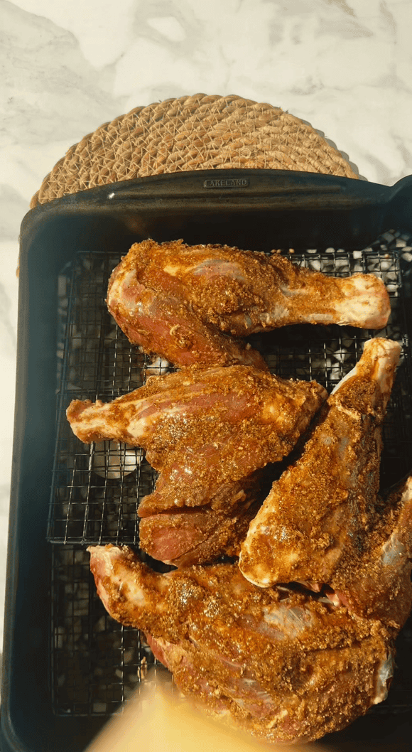 Yemeni Mandi with Lamb Shanks Lamb shanks added to rack