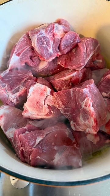 Authentic Pakistani Nihari (Slow-Cooked Lamb or Beef Nihari) Meat in pot