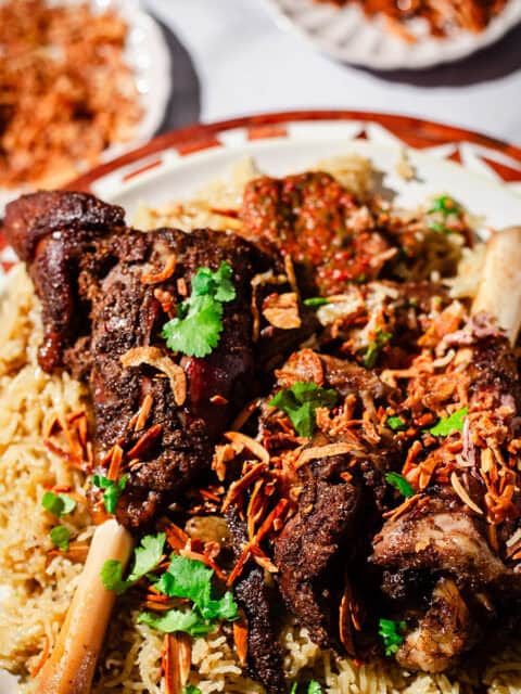 Yemeni mandi on platter