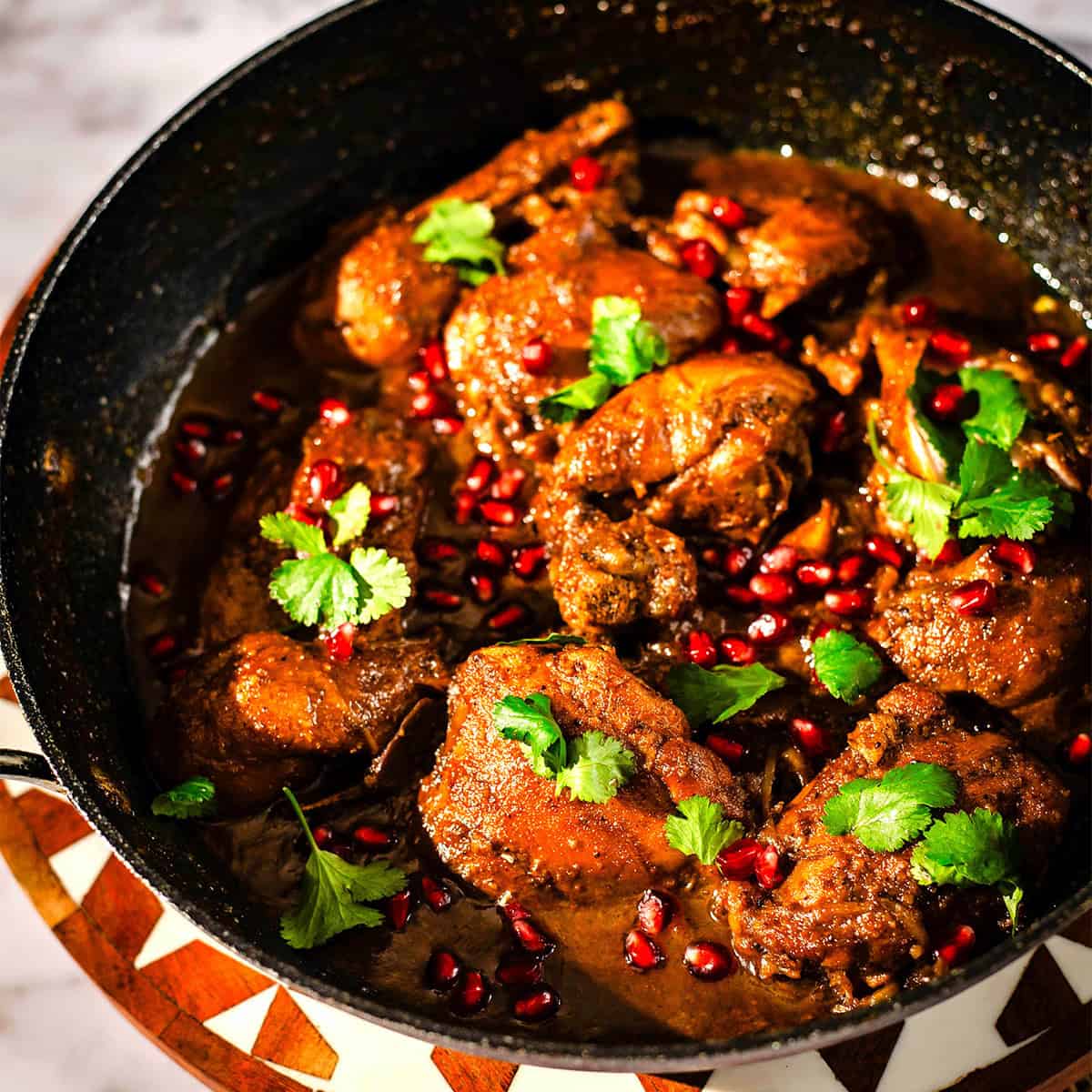 Fesenjan Recipe (Persian Chicken Stew) Fesenjan in pot