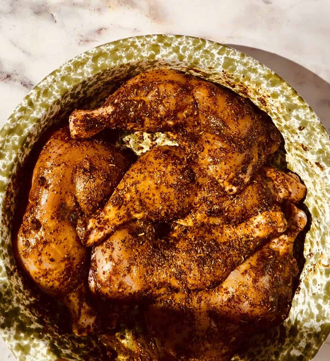 Marinaded Chicken in plate