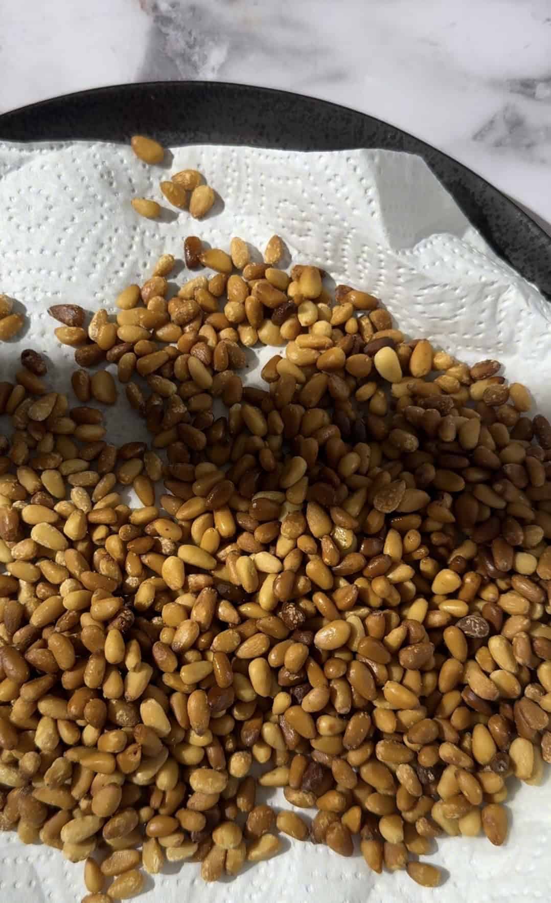 Musakhan (Palestinian Sumac Chicken on Taboon Bread) Pine Nuts in plate