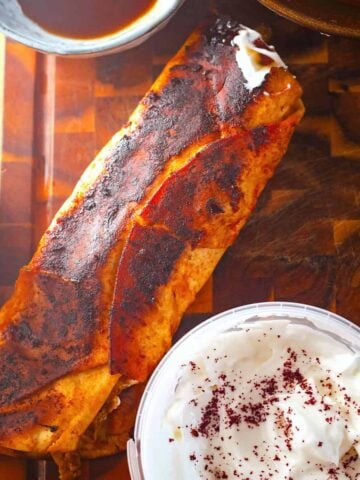 Shawarma wrap on board