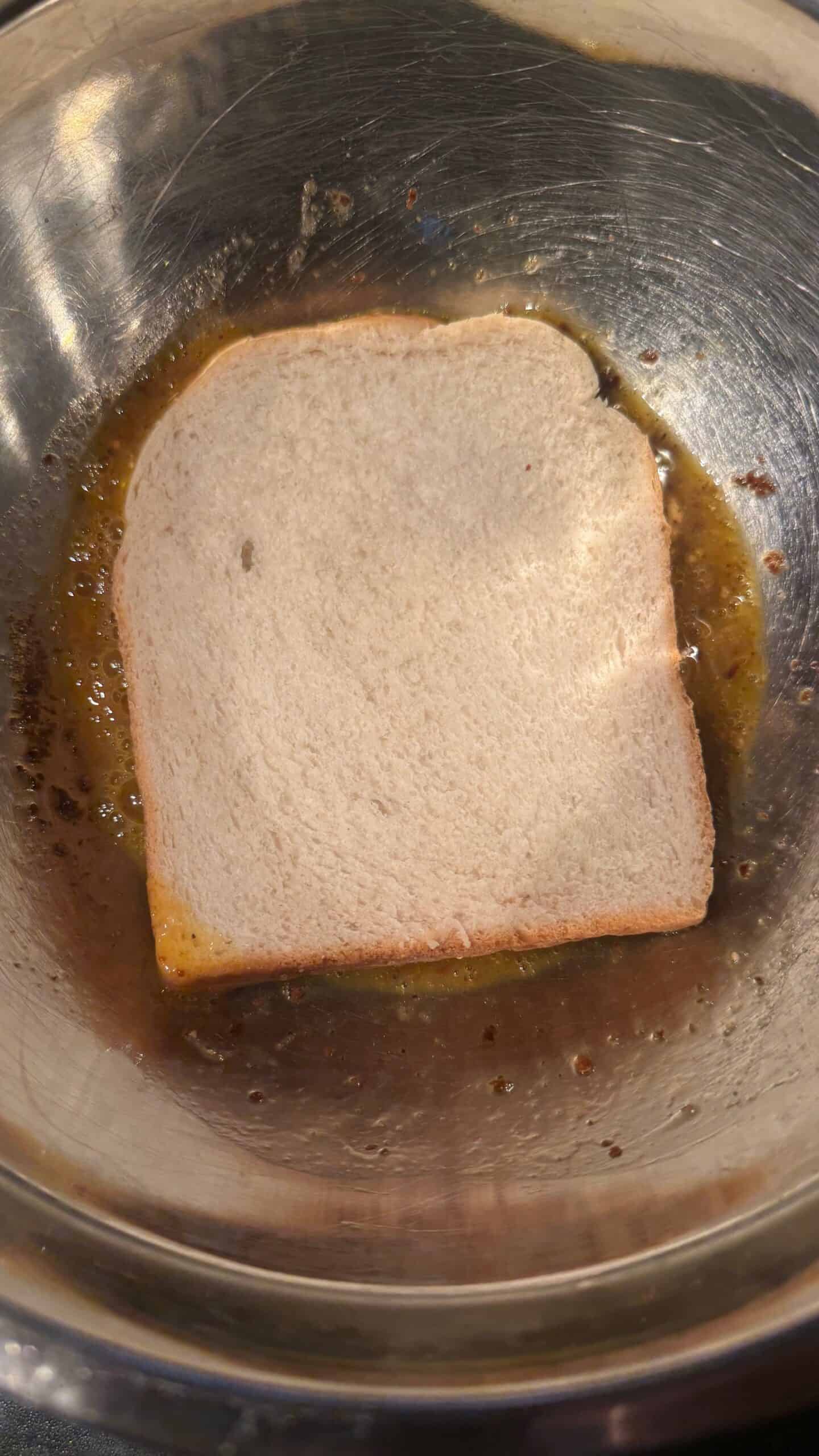 Turkish French Toast (Yumurtalı Ekmek) Bread in Egg mixture