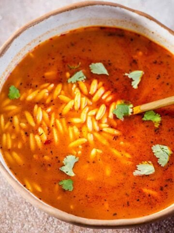 Orzo Soup in bowl
