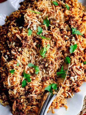 Lebanese Hashweh in dish