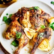 Murgh malai spatchcock in plate