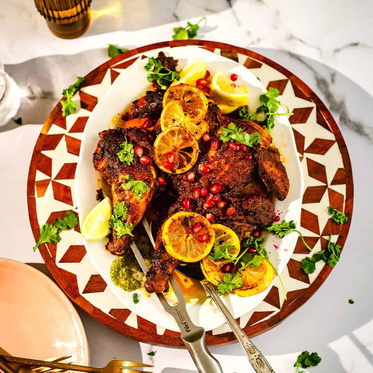Shawarma Spatchcock Roast Chicken (Easy Middle Eastern Roast Chicken ...
