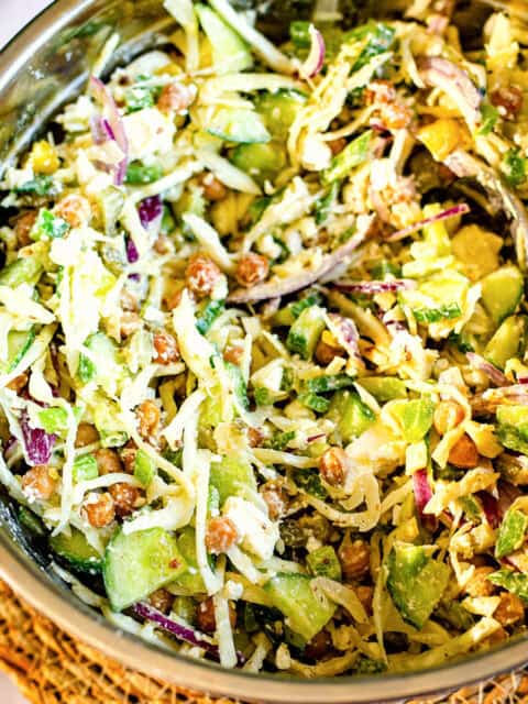 Cabbage salad in bowl