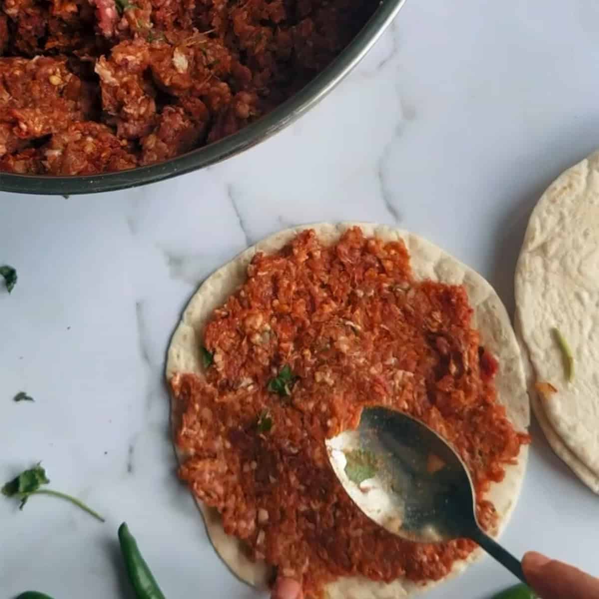 Middle Eastern Smash Tacos (Lebanese-Inspired) Meat on tacos